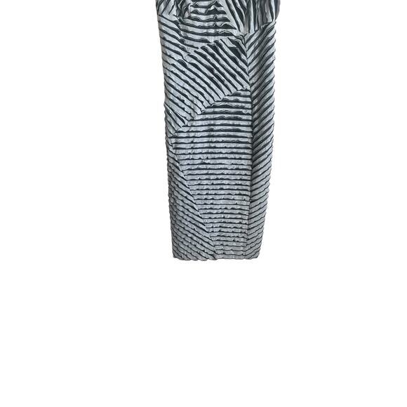 Nicole Miller Mini Dress Women M‎ Gray Black Ripple Bodycon Rave Y2K Retro Club - Picture 8 of 12